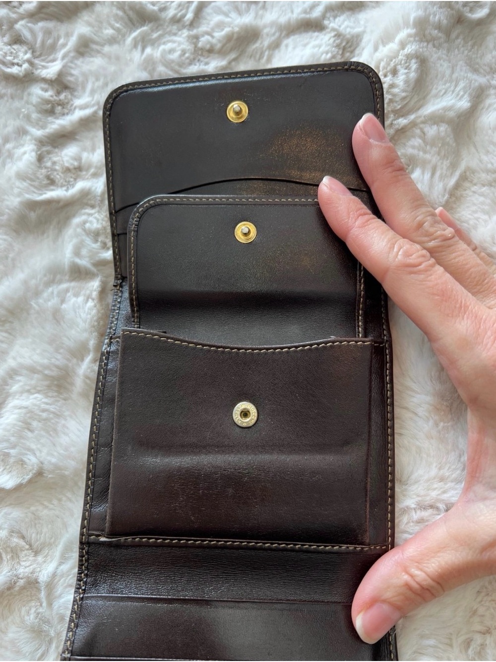 Fendi Zucca Monogram Canvas & Leather Trifold Wallet - Picture 8 of 10